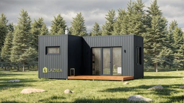 Кутова баня з терасою, душовою і туалетом – 20,4 м²