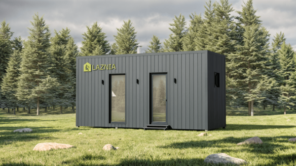 Мобільна баня 2,4х6м з душовою – 14,4 м²