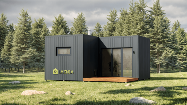 Кутова баня 5,4х6 з терасою та кімнатою відпочинку – 25,2 м²