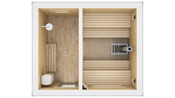 Міні баня 3,4х4м для дачі – 13,6 м²