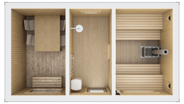 Баня 3,4х6 з кімнатою відпочинку – 20,4 м²