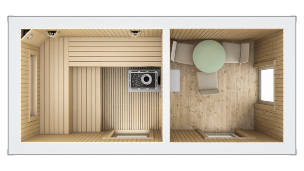 Міні баня 2,4х5 з кімнатою відпочинку – 12 м²